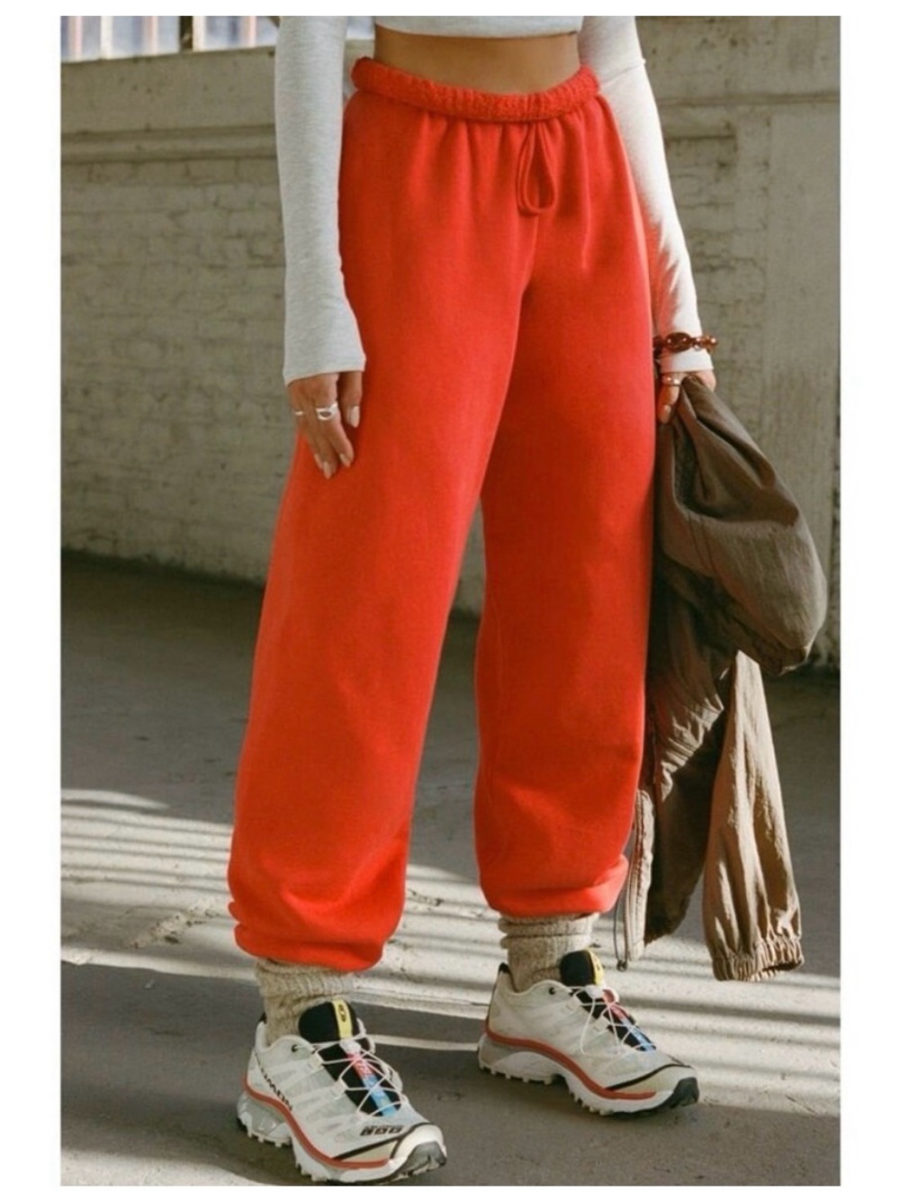 Joah Brown Oversized Joggers in Hot Sauce S/M